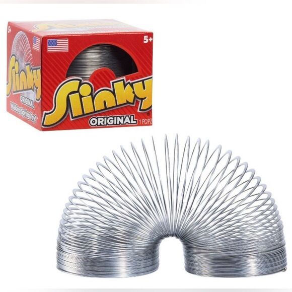 Two NIB The Original Classic Toy SLINKY Walking Metal Spring Toy Ages 5+ NIB USA - Picture 3 of 7